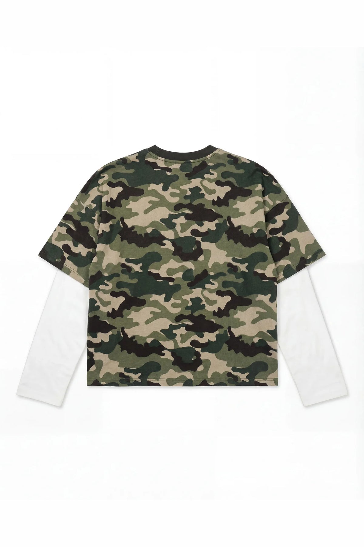 Basedodici Longsleeve Camo Green Double Layer