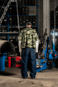 Basedodici Longsleeve Camo Green Double Layer