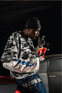 Basedodici Longsleeve Camo Grey Double Layer