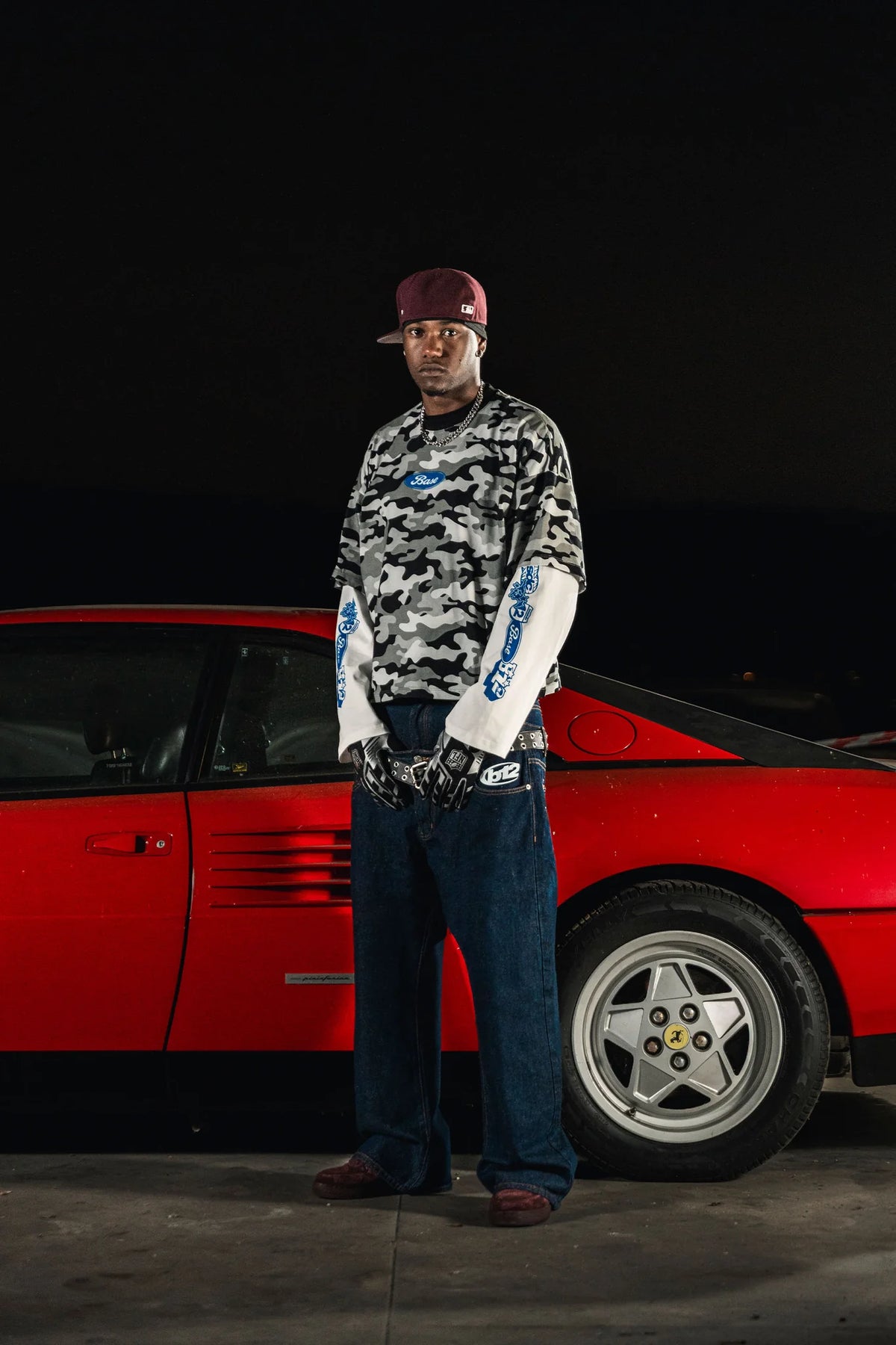 Basedodici Longsleeve Camo Grey Double Layer