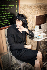 Marsem Pantalone Corto Over in misto Viscosa Nero