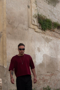 Marsem Tshirt Boxy Modal Bordeaux