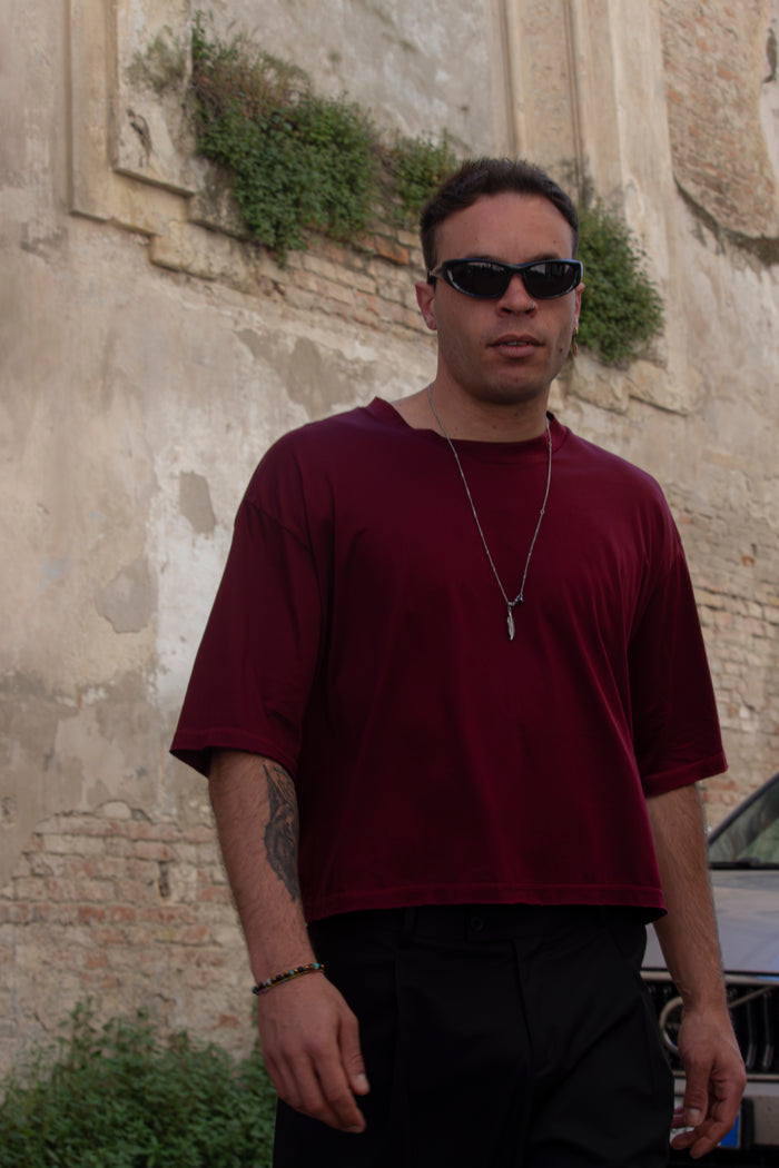 Marsem Tshirt Boxy Modal Bordeaux