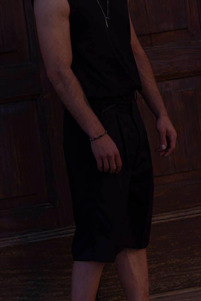 Marsem Pleated Shorts Nero