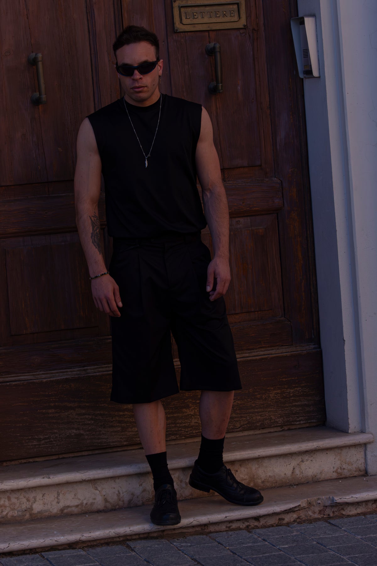 Marsem Pleated Shorts Nero