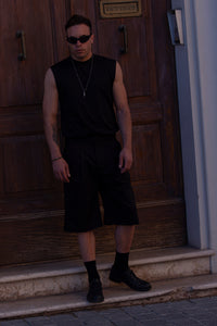 Marsem Pleated Shorts Nero