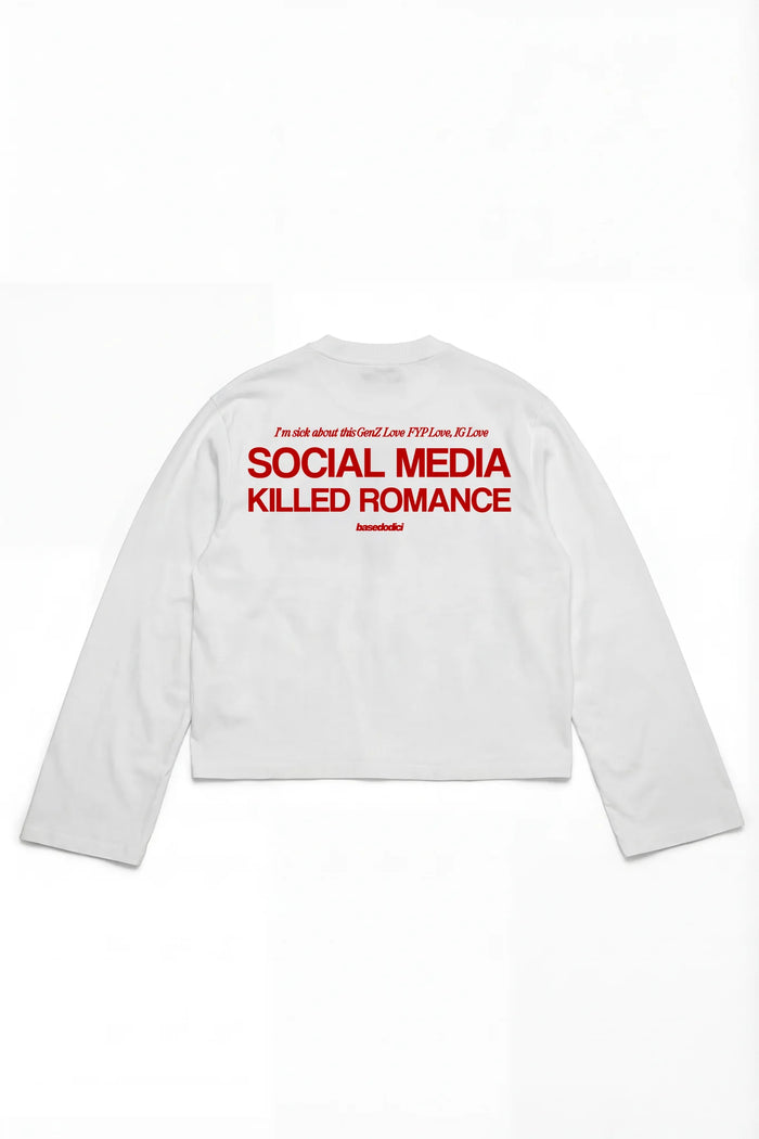 Basedodici Social Media Longsleeve White