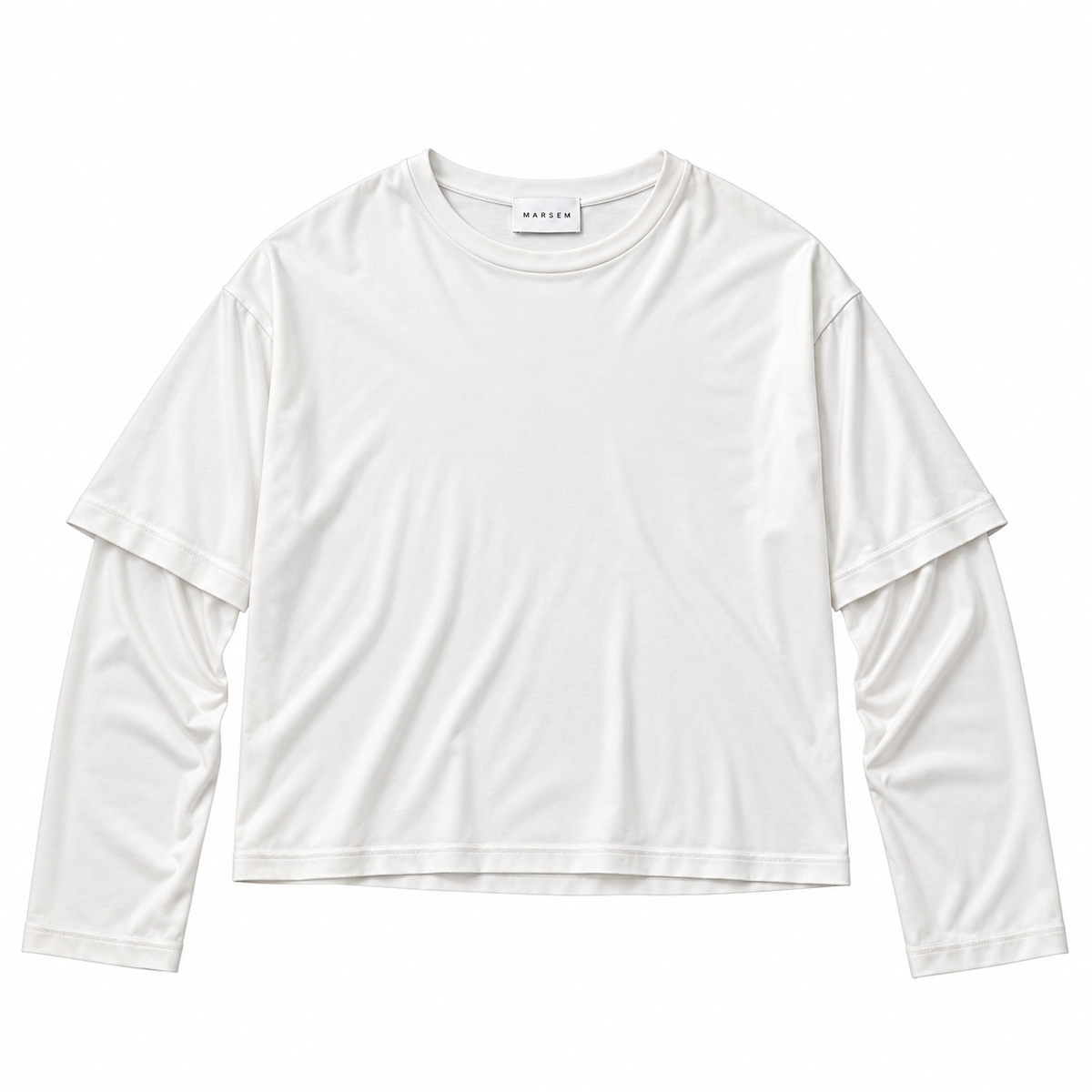 Layered Longsleeve White | Top in Modal