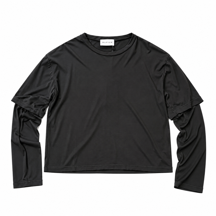 Layered Longsleeve Black | Top in Modal