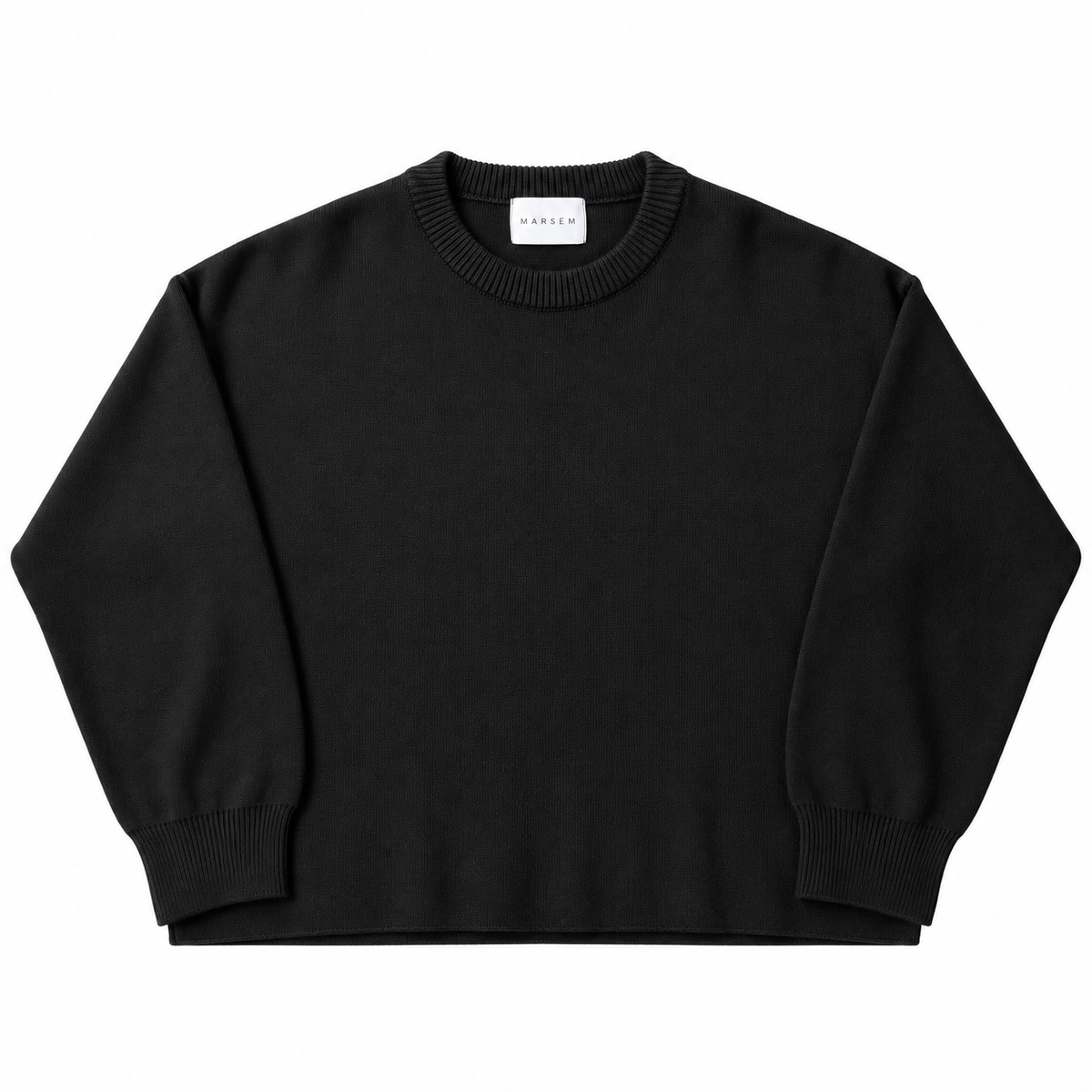Sweater Black | Maglione Girocollo Viscosa Nero