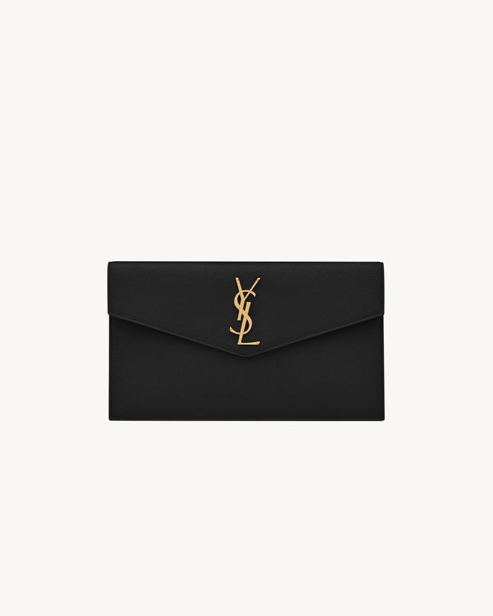 Saint Laurent Pochette Uptown Grain de Poudre Embossed Leather
