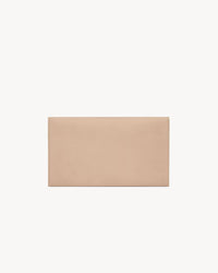 Saint Laurent Pochette Uptown Grain de Poudre Embossed Leather Beige