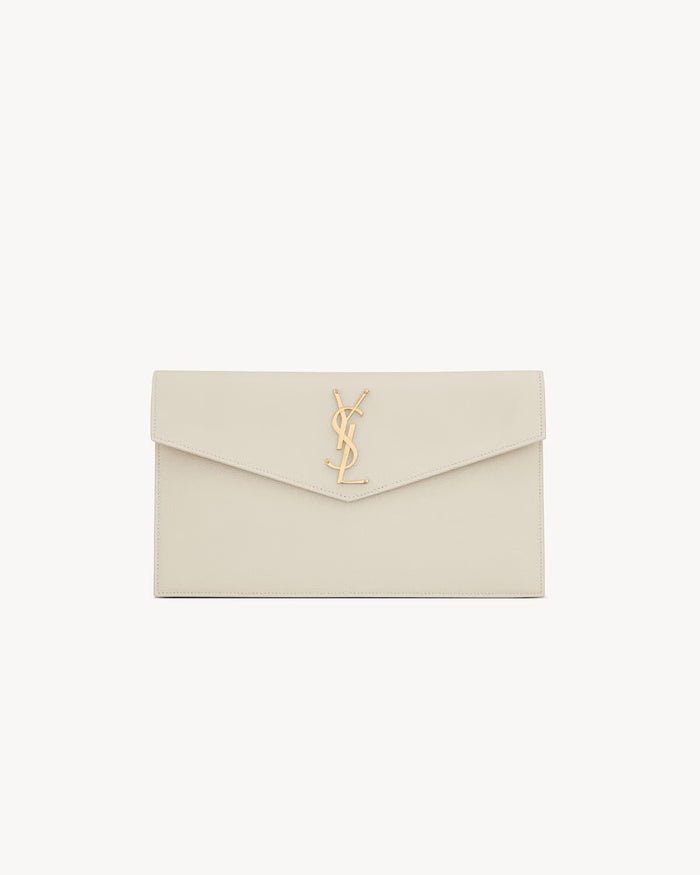 Saint Laurent Pochette Uptown Grain de Poudre Embossed Leather