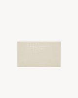 Saint Laurent Pochette Uptown Grain de Poudre Embossed Leather Crocodile White