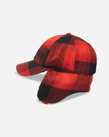No Problemo Plaid Flap Cap Red