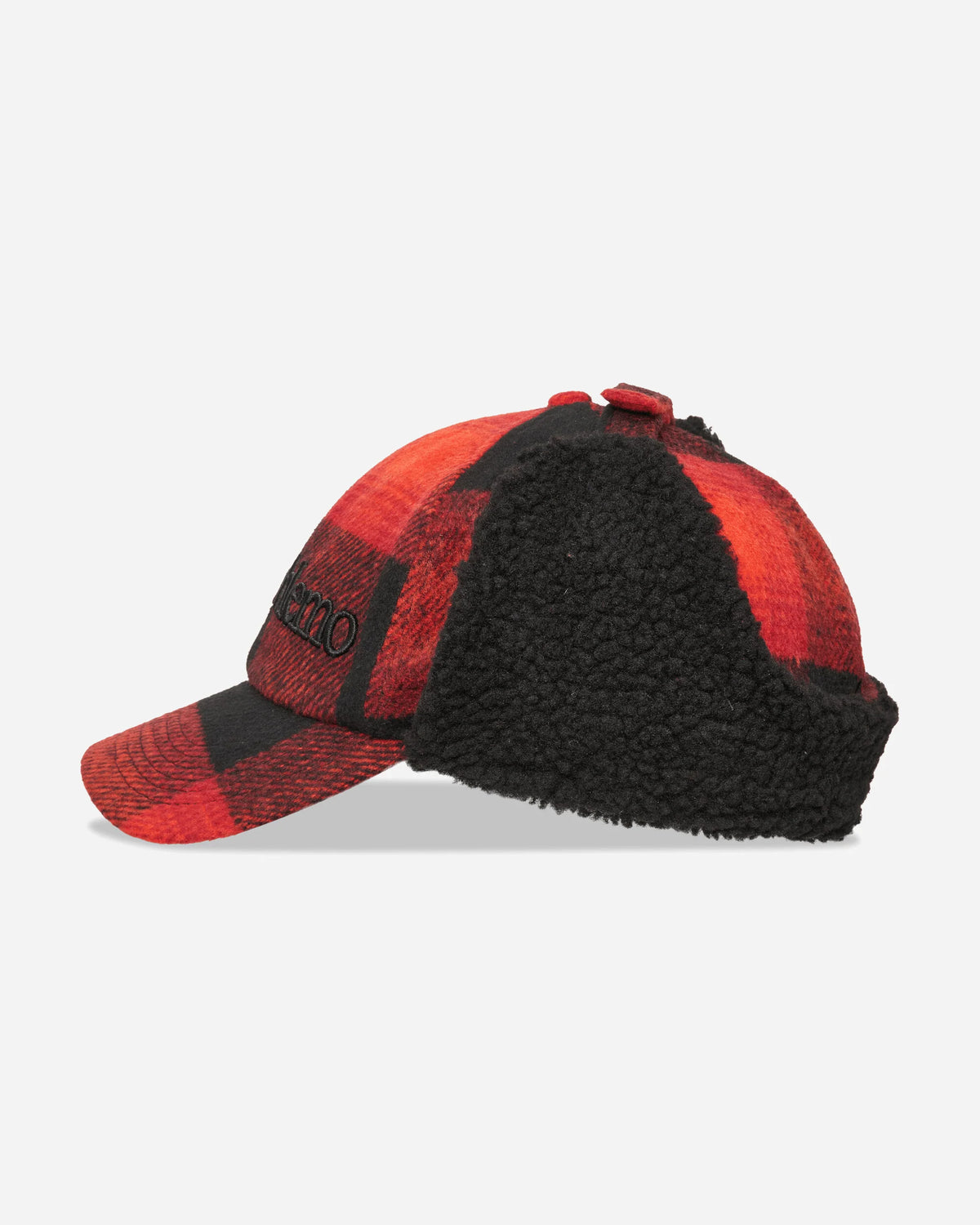 No Problemo Plaid Flap Cap Red
