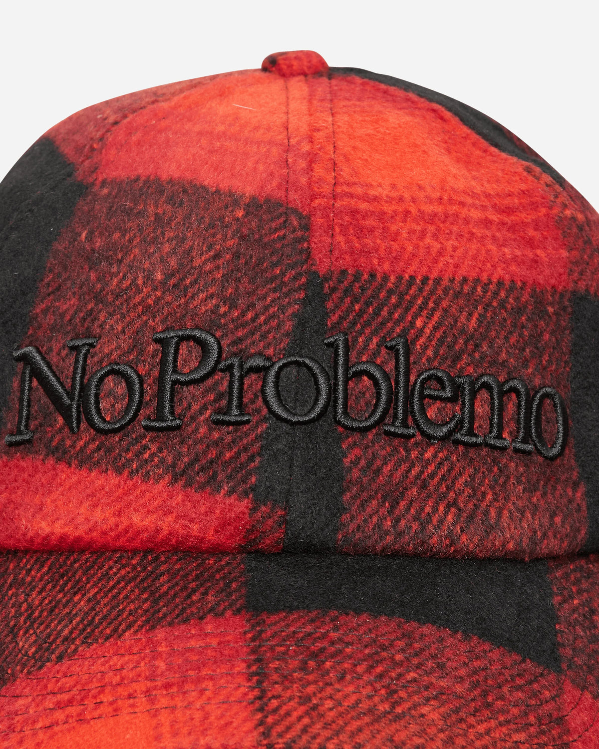 No Problemo Plaid Flap Cap Red