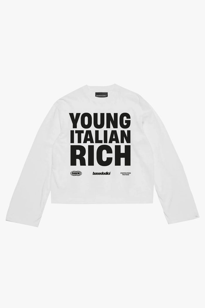 Basedodici "WORLD TOUR" Young Italian Rich Longsleeve White