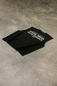 Basedodici Tank Black "Social Media Killed Romance"