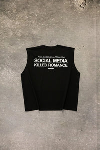Basedodici Tank Black "Social Media Killed Romance"