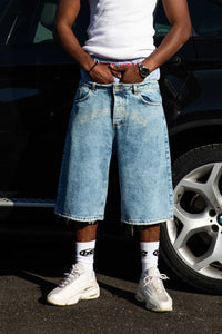 Basedodici Front Logo Blue Jorts
