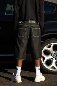 Basedodici Front Logo Black Jorts