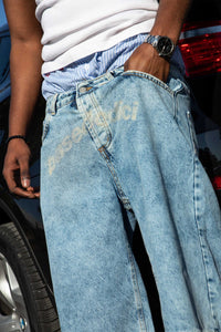 Basedodici Front Logo Blue Jorts