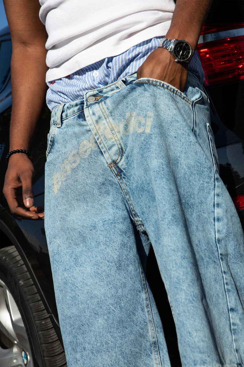 Basedodici Front Logo Blue Jorts