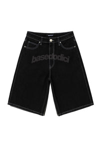 Basedodici Front Logo Black Jorts