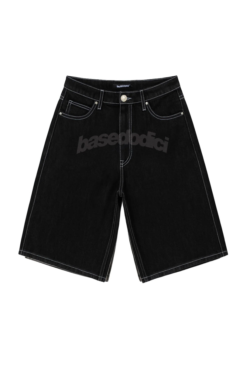Basedodici Front Logo Black Jorts