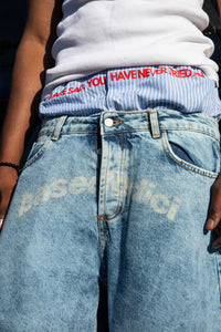 Basedodici Front Logo Blue Jorts