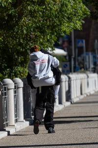 Basedodici Hoodie "Social Media Killed Romance" AshGrey/Red