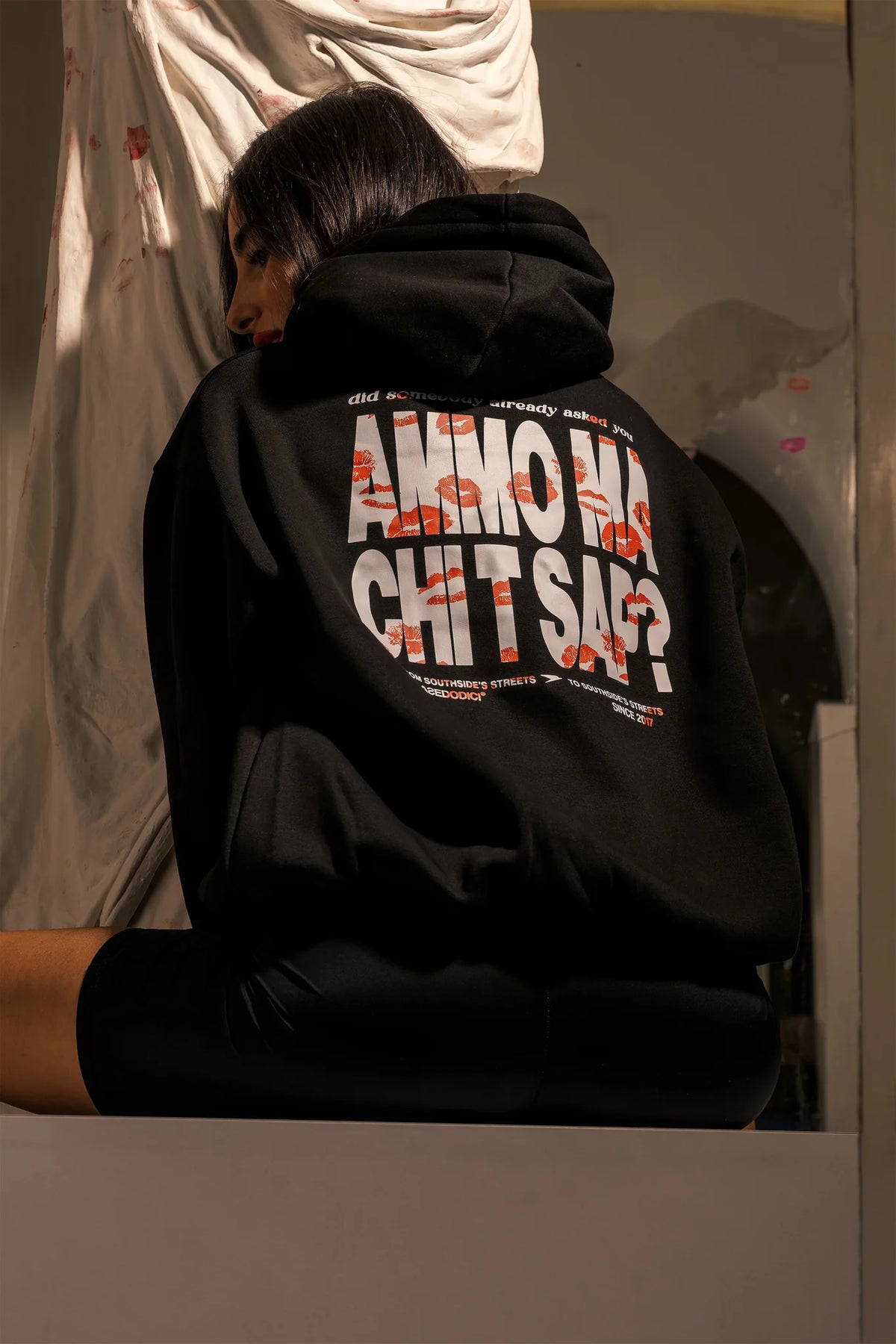 Hoodie "AMMO" Kiss Black