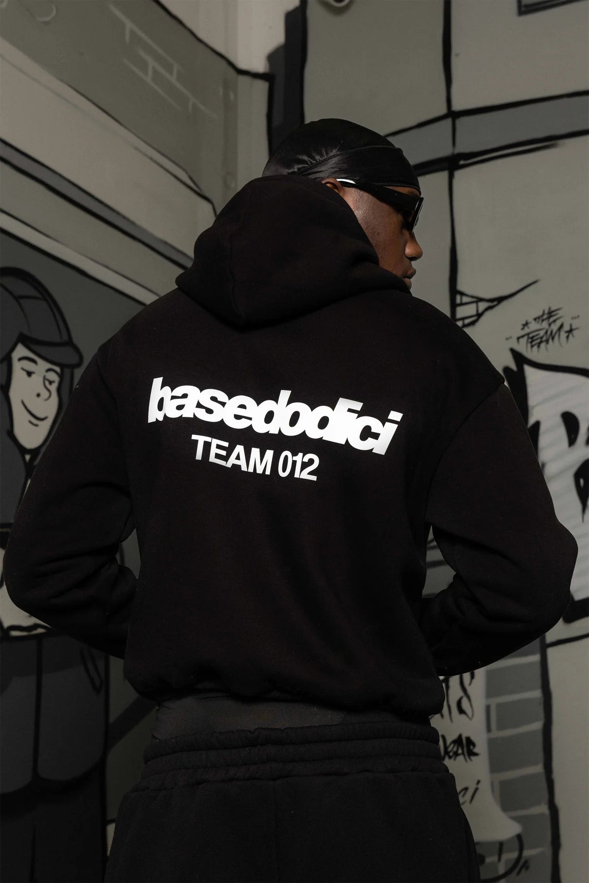 Basedodici Hoodie ''team012'' Logo Black