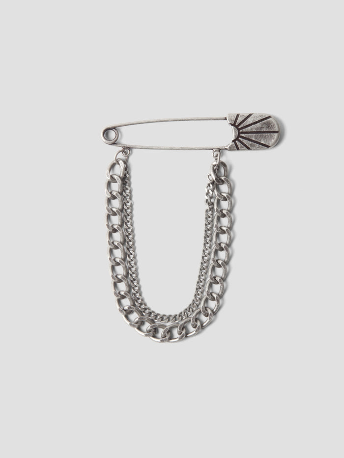 Rassvet Logo Brooch Silver