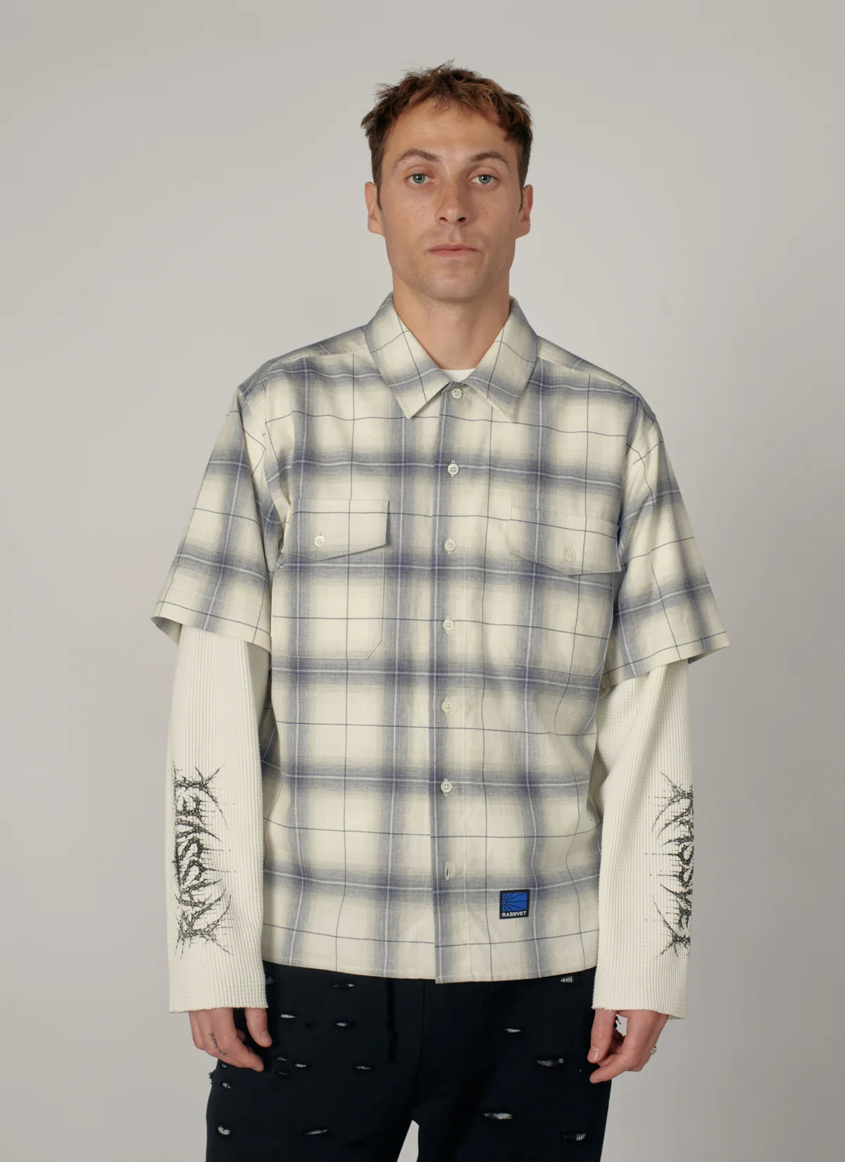 Rassvet Doom Waffle Work LS Overshirt Grey