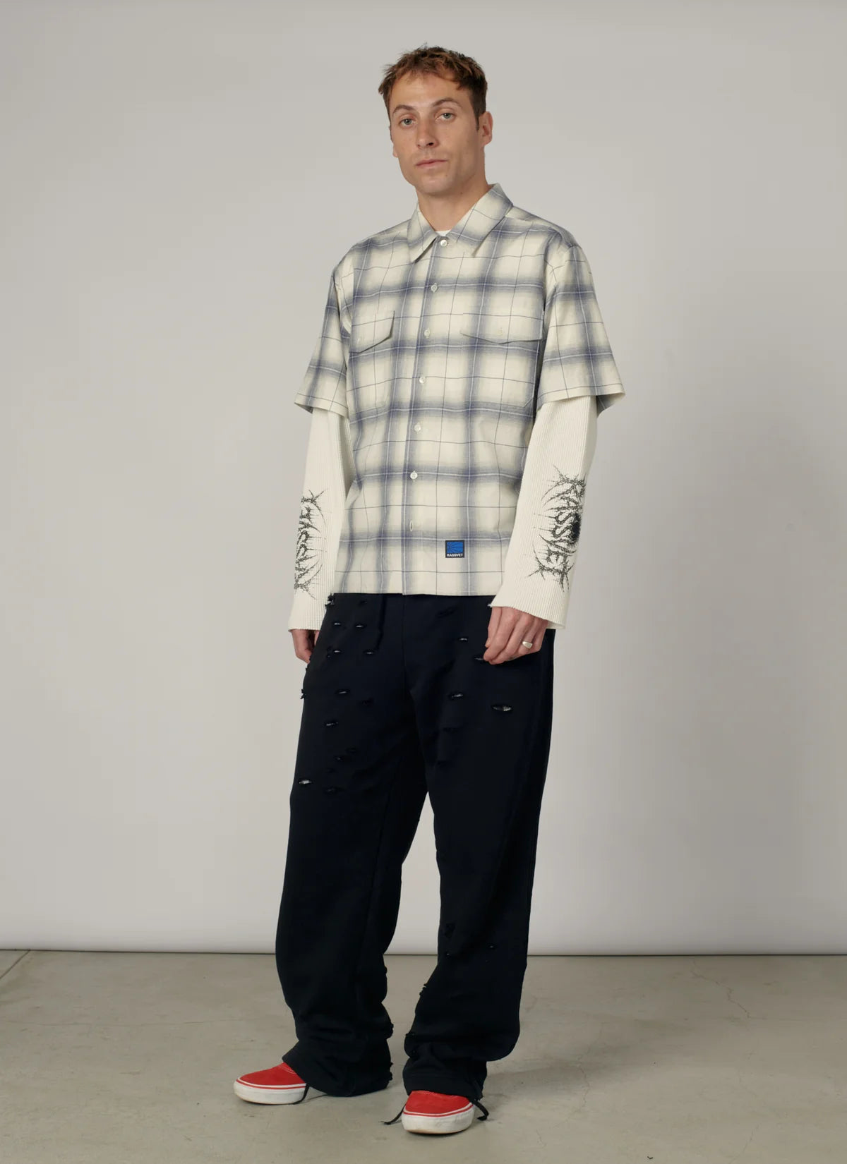 Rassvet Doom Waffle Work LS Overshirt Grey