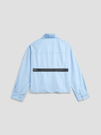 Rassvet Striped Looze Zip Shirt Blue