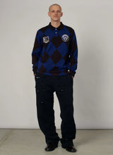 Jacquard LS Football Jersey Blue