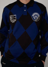 Jacquard LS Football Jersey Blue