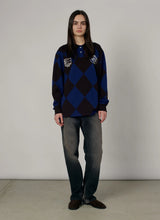 Jacquard LS Football Jersey Blue