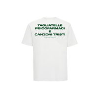 Rivoluzione Romantica Tshirt "Tagliatelle e Psicofarmaci" White