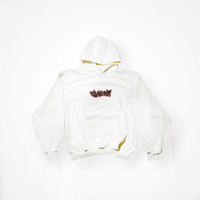 Sgangher Boxy Fit Hoodie White Red