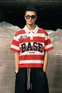 Basedodici Polo Stripes White/Red