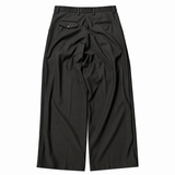 Pantalone Sartoriale Extra Loose Nero in Poliviscosa