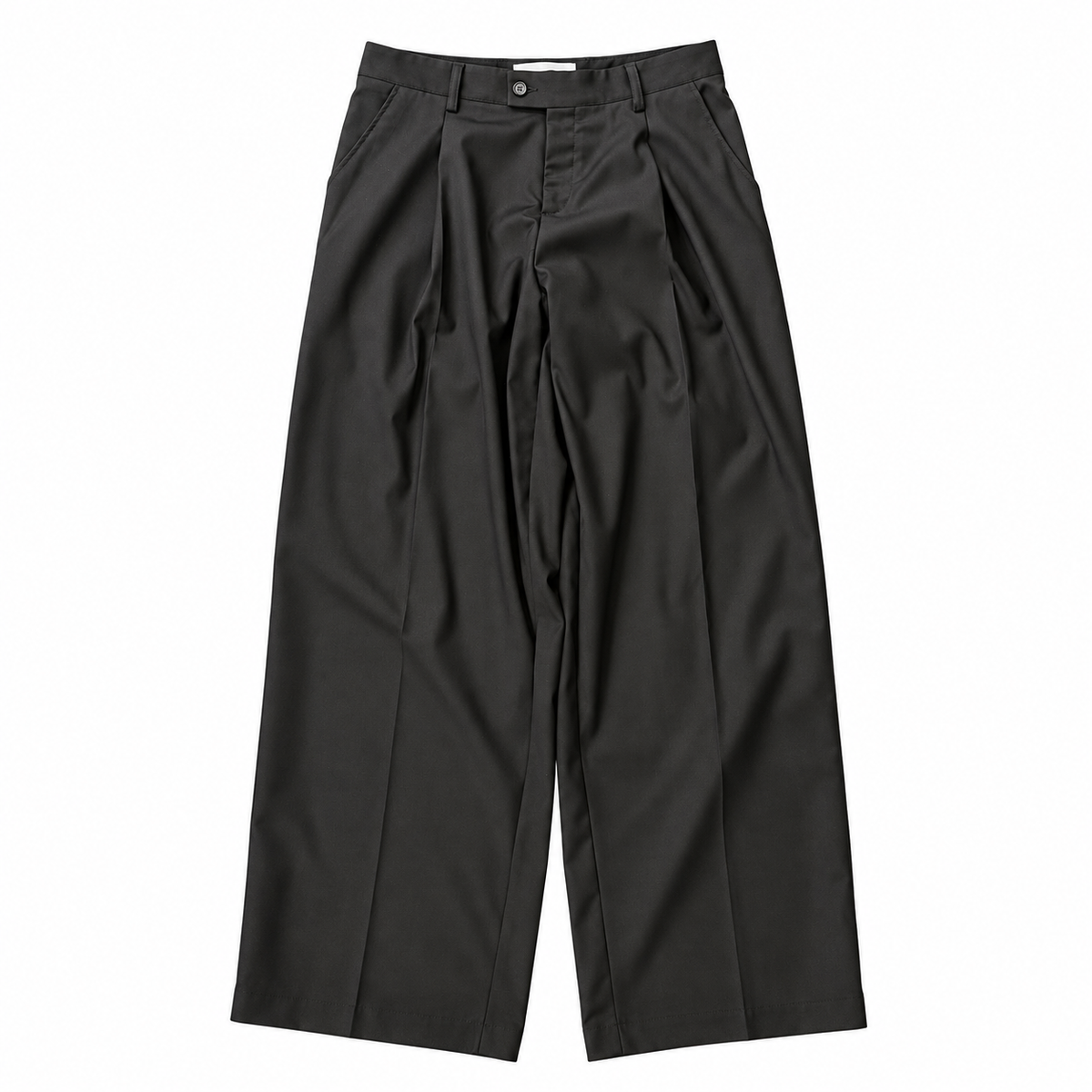 Pantalone Sartoriale Extra Loose Nero in Poliviscosa