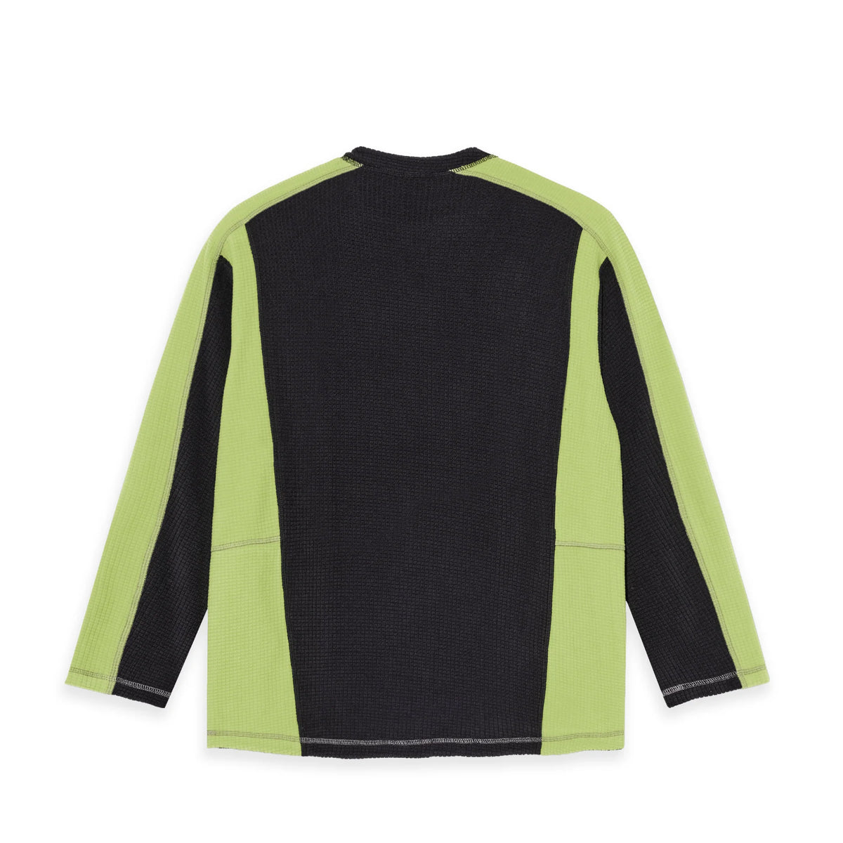 Polar Grid Fleece Sweater - Black Chartreuse
