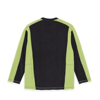 Polar Grid Fleece Sweater - Black Chartreuse