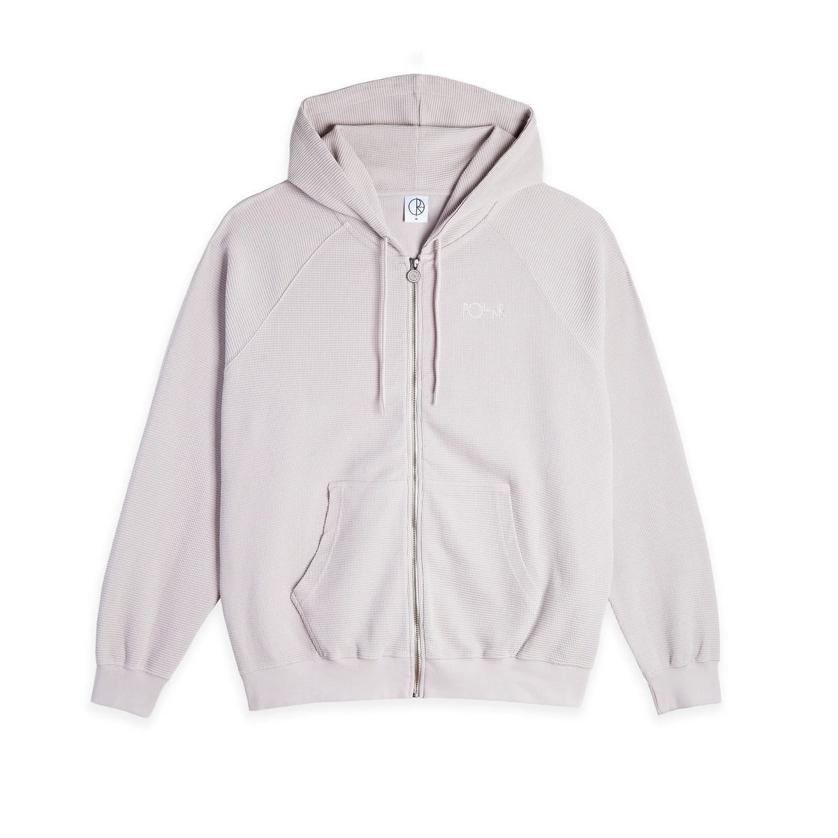 Polar Waffle Zip Hoodie - Pale Taupe