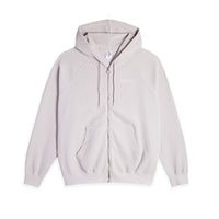Polar Waffle Zip Hoodie - Pale Taupe